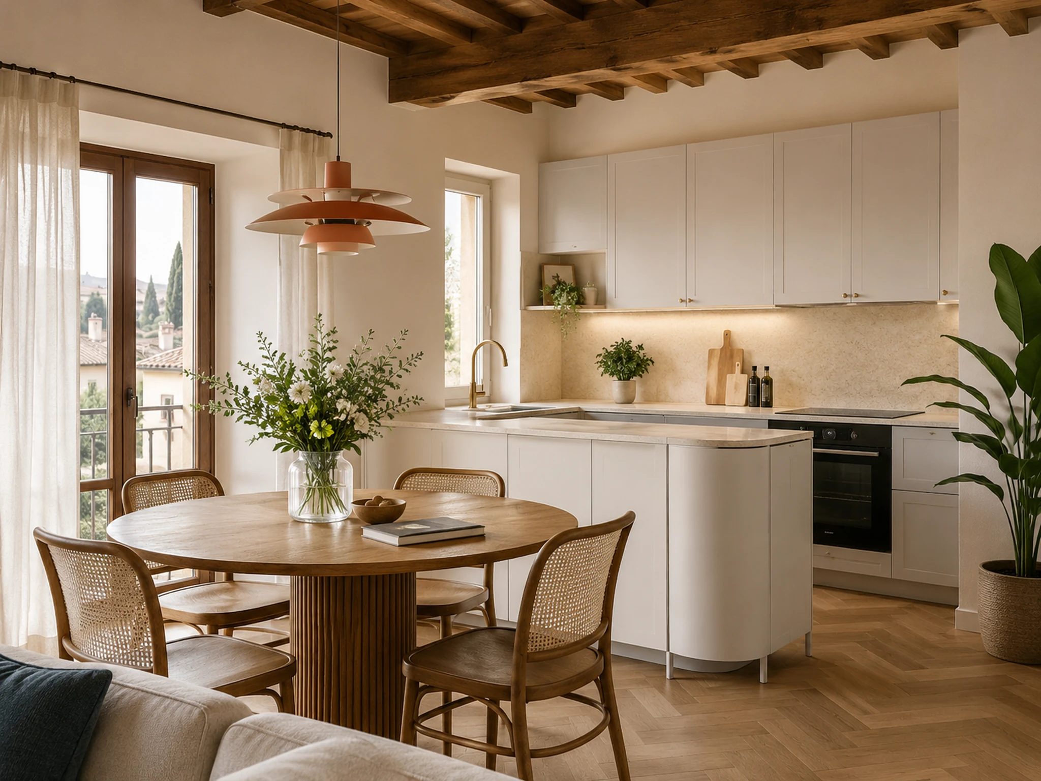Renovated Italian kitchen and dining area